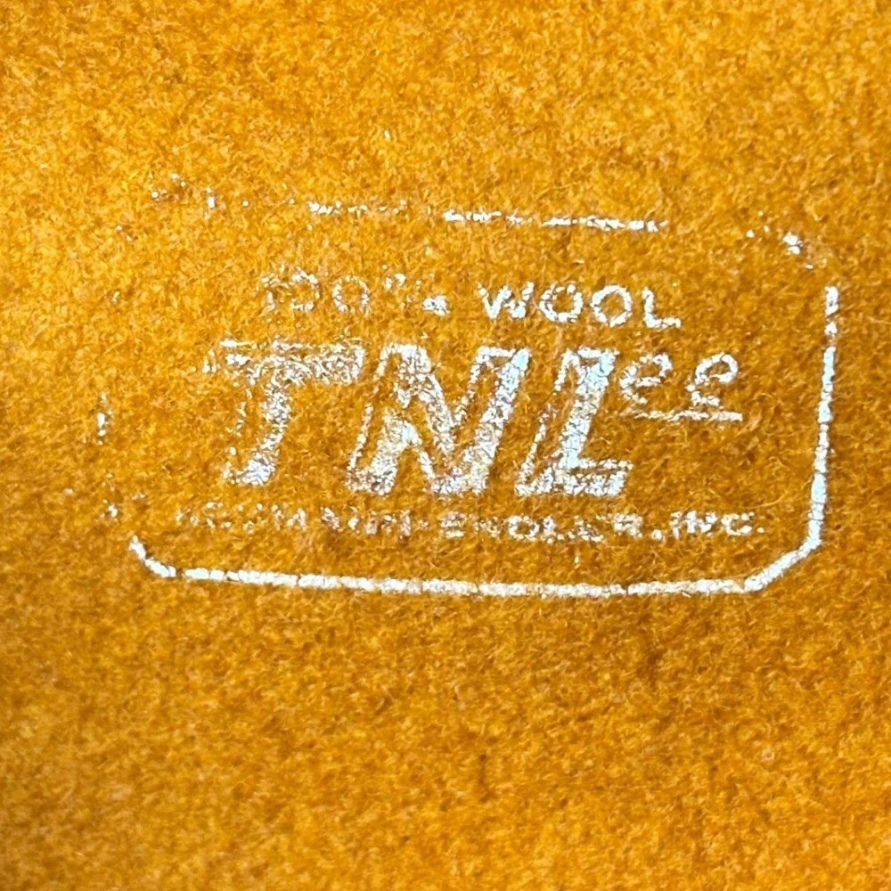 Vintage Union Made Wool Felt Bowler Derby Hat Burnt Orange Grosgrain Ribbon Bow - Picture 3 of 10